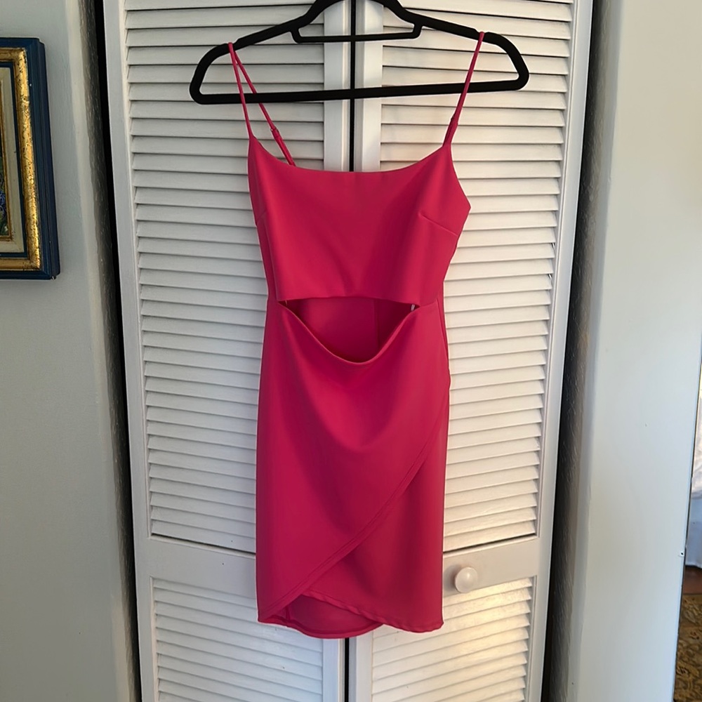 Hot pink lulus mini cut out Barbie dress